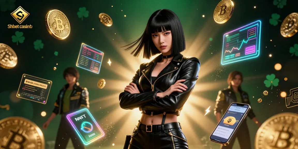 Engage with the thrilling world of Shbet casino featuring dazzling Bitcoin coins and vibrant holograms.