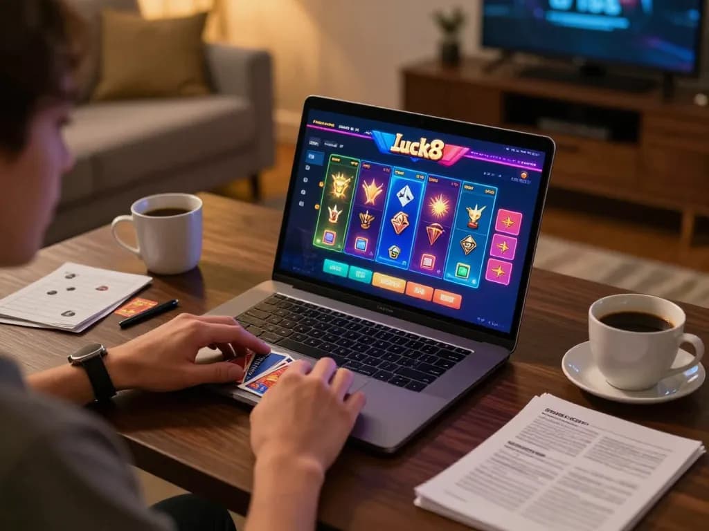 Players enjoying card games on Luck8 interface during an engaging online casino session