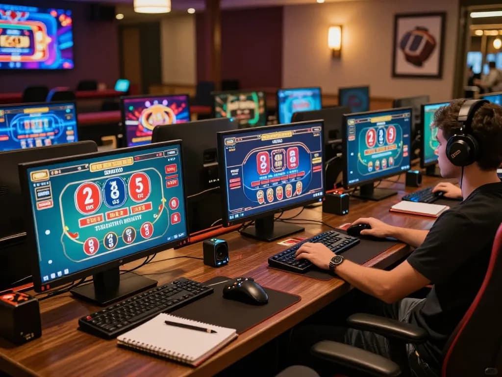 Player enjoying a diverse range of online games at home, reflecting the tr88seo experience in a dynamic setup.