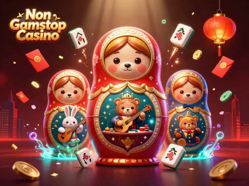 Experience vibrant fun at Non Gamstop Casino with a playful 3D cartoon bear scene, highlighting casino excitement.