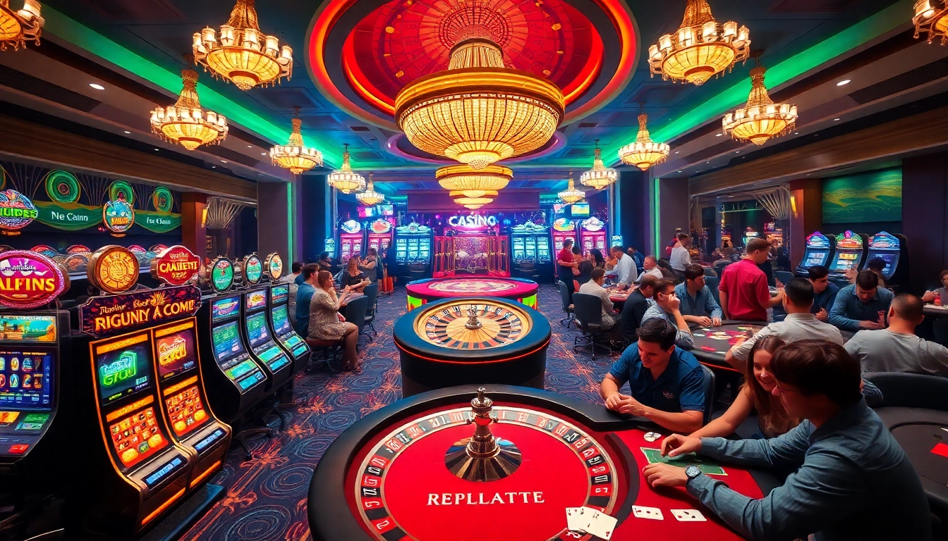 Experience vibrant gambling excitement at https://rr888.video/ with players enjoying poker and lively slot machines.