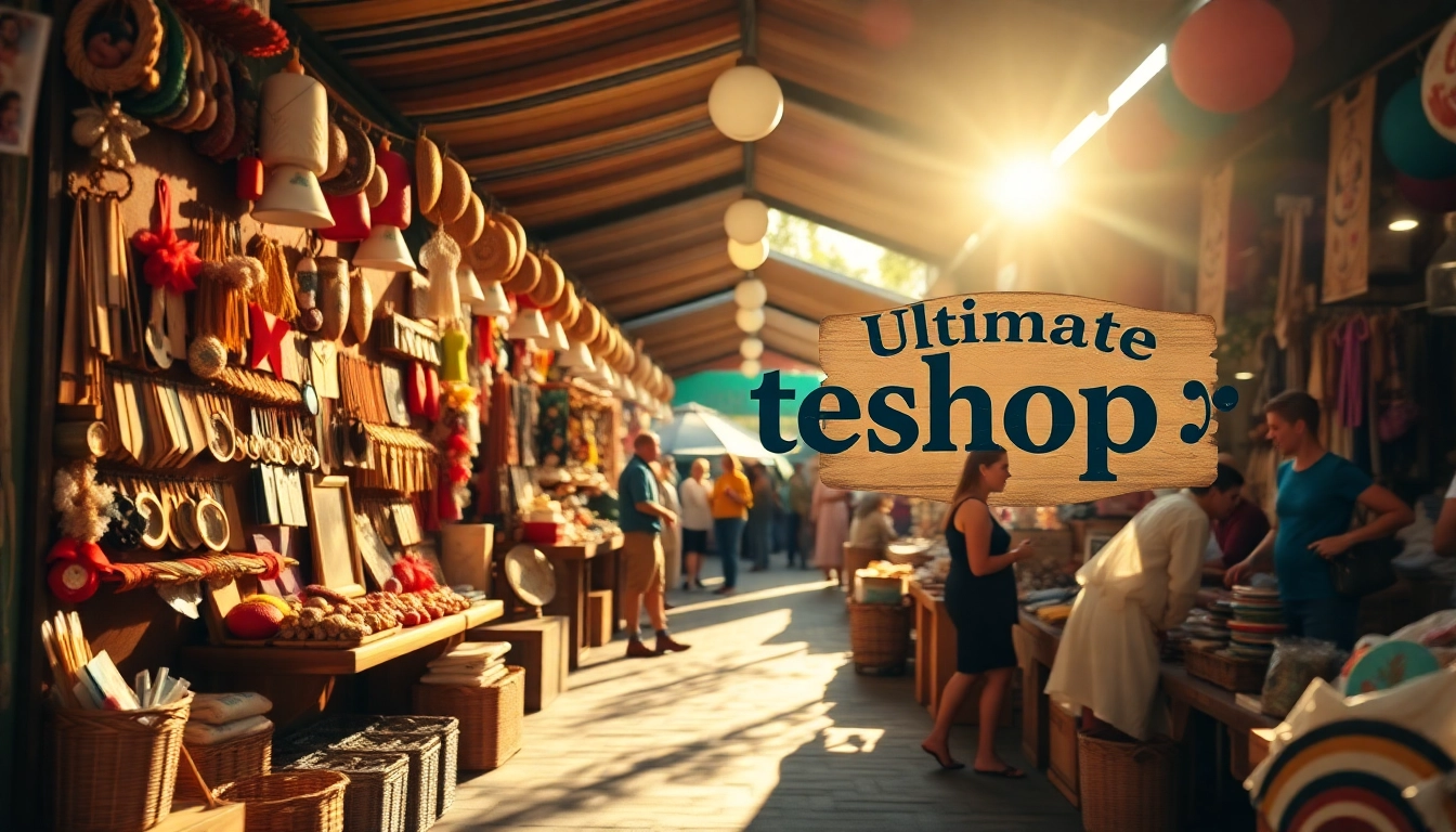 Shop at Ultimateshop to find unique, handcrafted items in a vibrant outdoor setting.