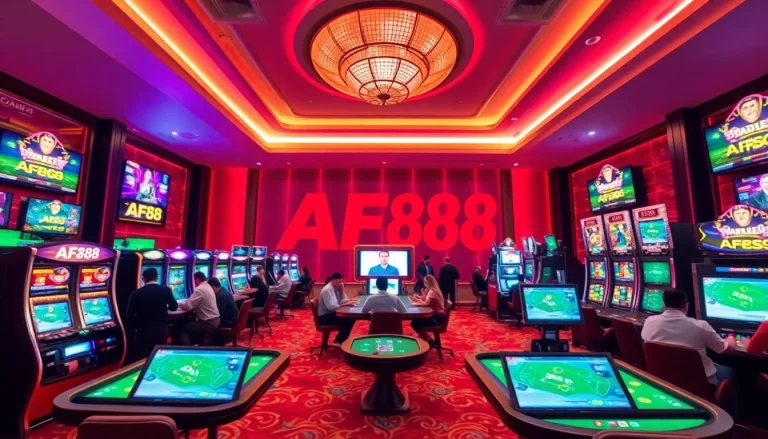 AF88 online casino environment with vibrant colors and modern gaming experiences.