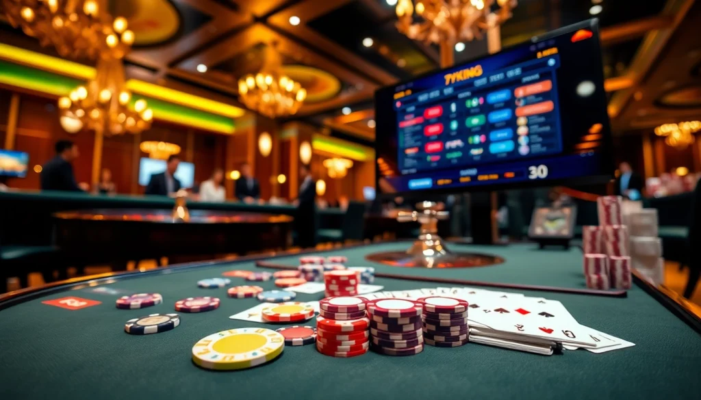 Play exciting games with 79king at a vibrant online casino, featuring roulette and poker chips.