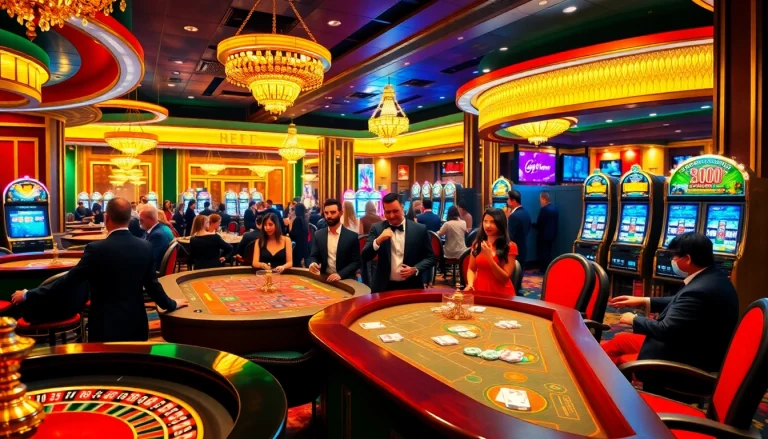 Experience the excitement at https://99win1.us.com/ with vibrant casino games, roulette wheels, and poker players.