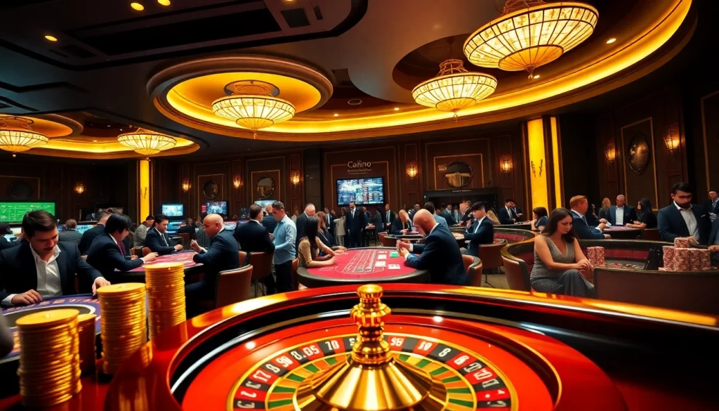 Players engaged in high-stakes poker at https://uu88.casa/, surrounded by luxury casino elements.