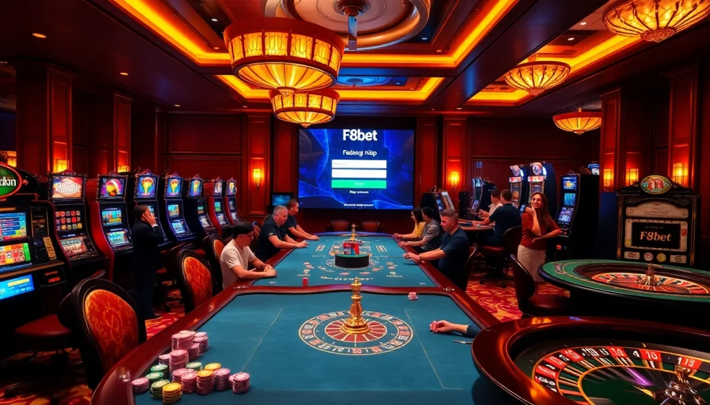 Experience the excitement of Đăng nhập F8bet with vibrant casino visuals and engaging gameplay.