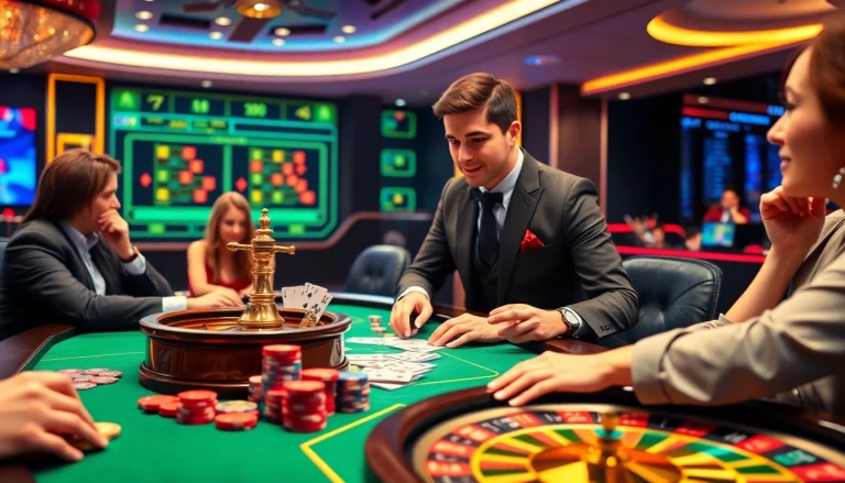 Experience the thrilling action of เจ้ามือรับแทง F168 at a vibrant casino table full of excitement and strategy.