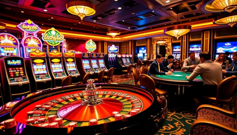 Players engaging in high-stakes games at lucky88 casino, highlighting exciting betting action.