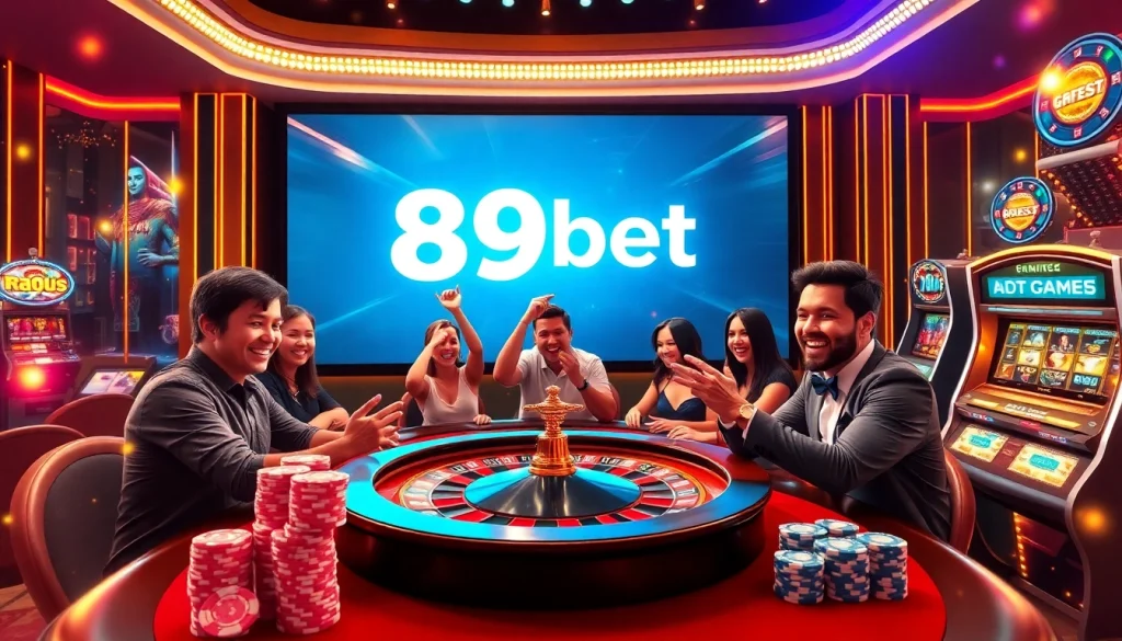 Experience the thrill of game 89bet as players enjoy lively casino action at the poker table.