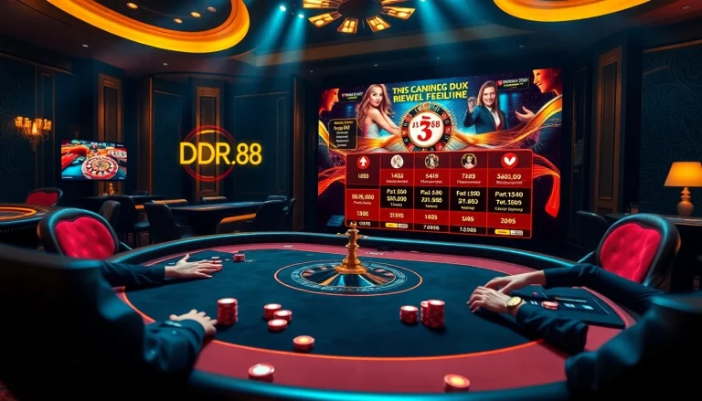 Experience the excitement of DR88's online casino with vibrant blackjack tables and stunning graphics.