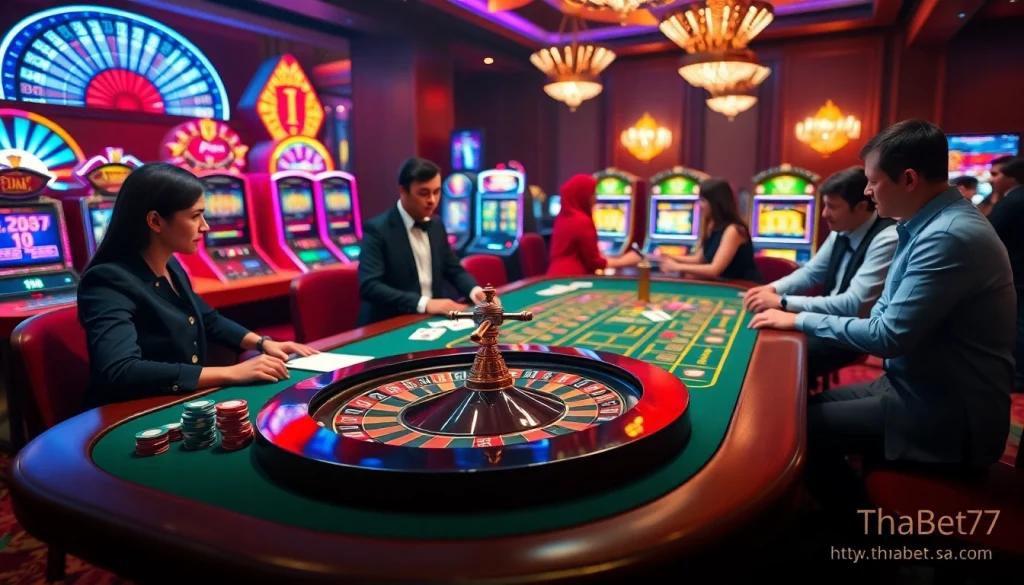 Experience thrilling casino gameplay at https://thabet77.sa.com/ with vibrant tables, dealers, and interactive gaming.