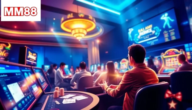 Experience the excitement of online gaming at https://mm88.agency/ with a vibrant gaming atmosphere.