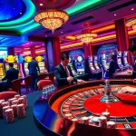 High-stakes gameplay at 32win com featuring roulette, poker chips, and excited players.