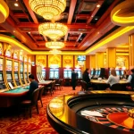 Players enjoying various casino games at https://13win2025.online/ with vibrant slot machines.