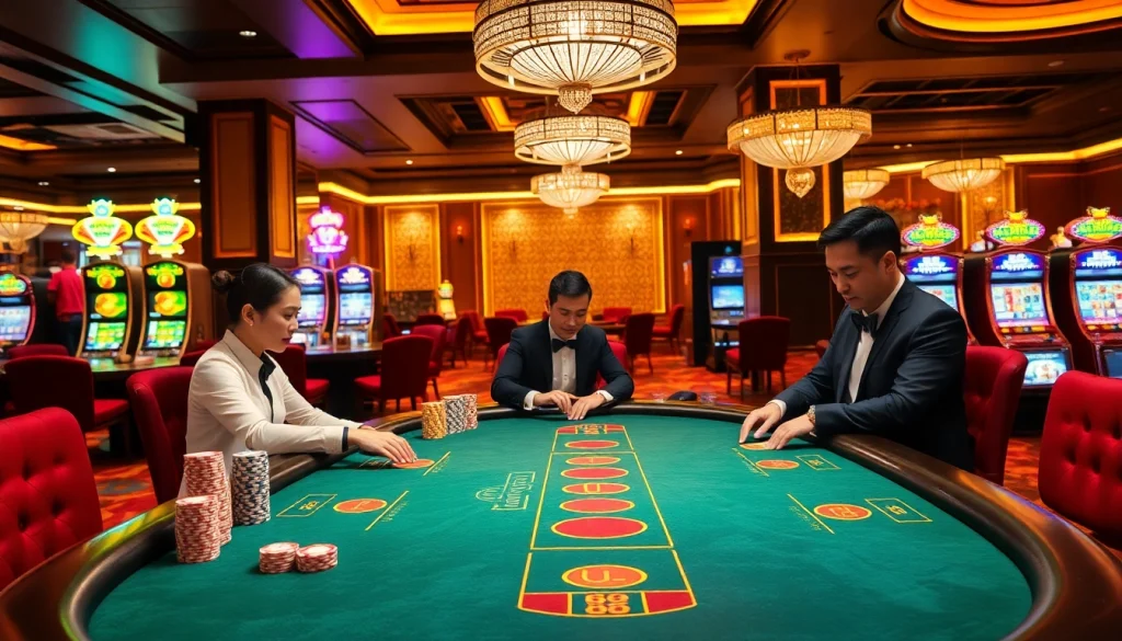 Experience thrilling gameplay at UU88 casino with vibrant tables and engaging players.