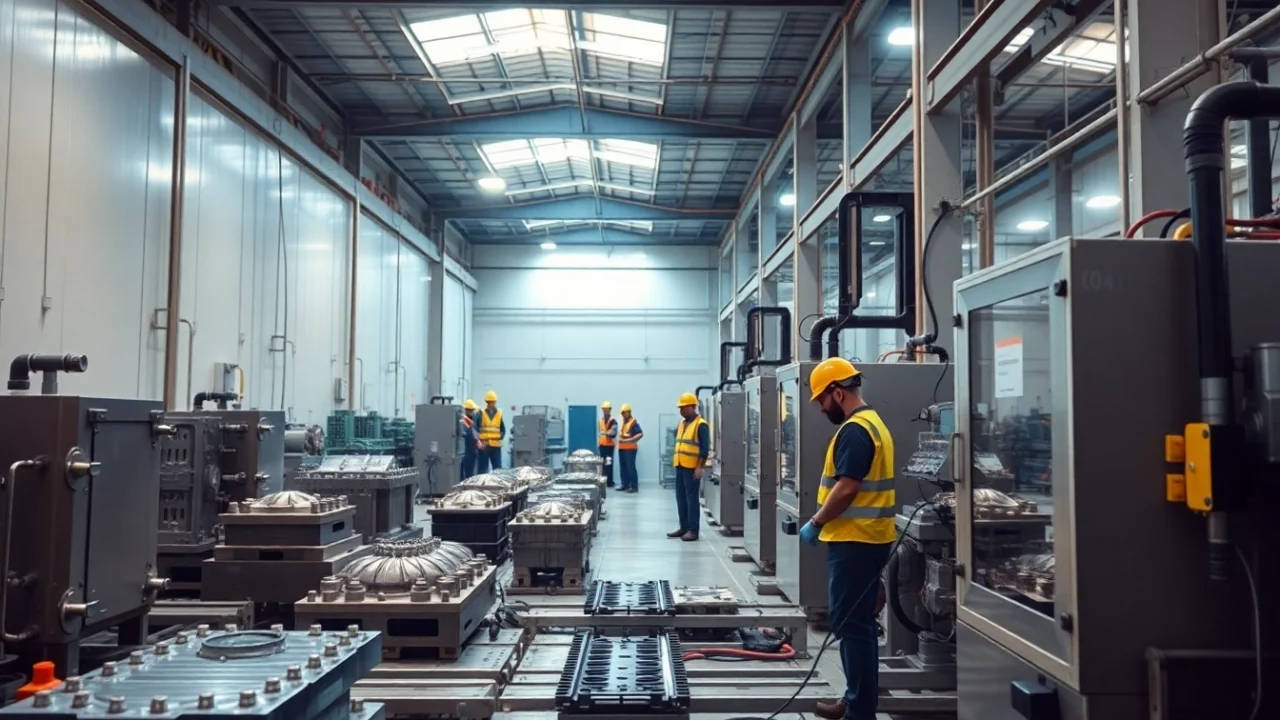 Die casting company Malaysia showcasing advanced manufacturing facilities and skilled workers in action.