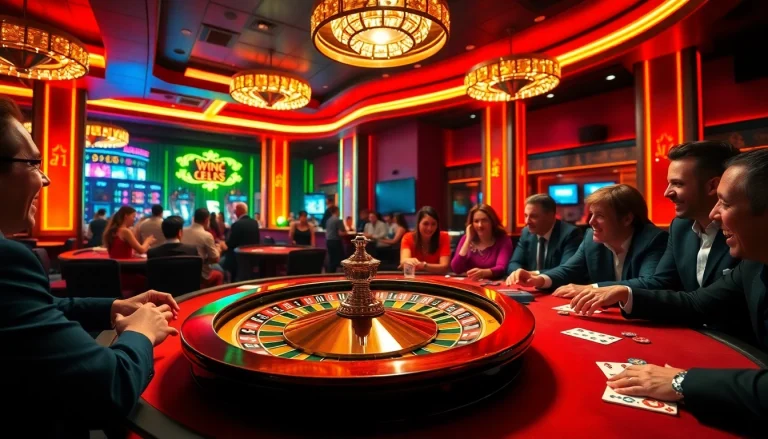Experience the thrill of win55 at a luxurious casino table with chips and cards.