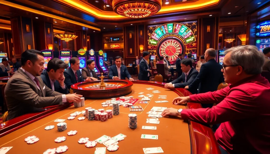 Experience the excitement of winning at 78WIN's premier casino tables filled with action.