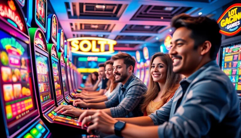 Exciting online gaming atmosphere featuring players enjoying Kode4d link slots with vibrant graphics.