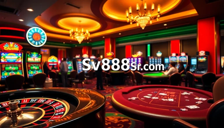 Experience the excitement of gambling at sv88sr.com with roulette wheels and poker tables.