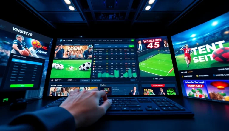 Highlighting vin777.gb.net's dynamic online betting experience with vibrant visuals and a user-friendly interface.