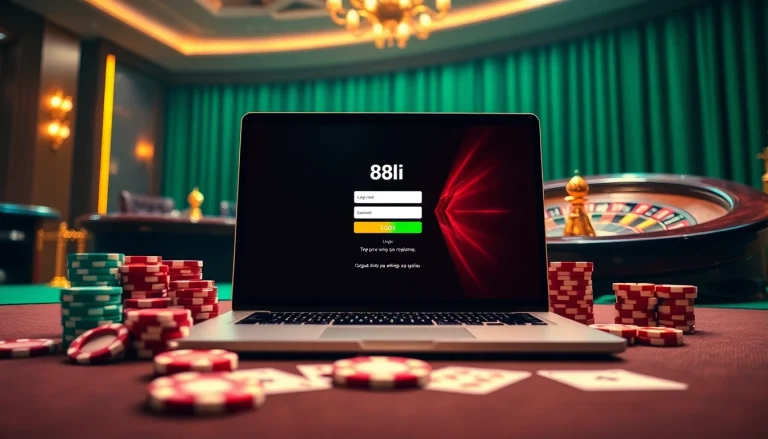 Login interface for 88i enhancing the excitement of online gambling experience.