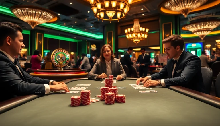 Experience the excitement at dn 88 with a luxurious poker game at a high-stakes table.