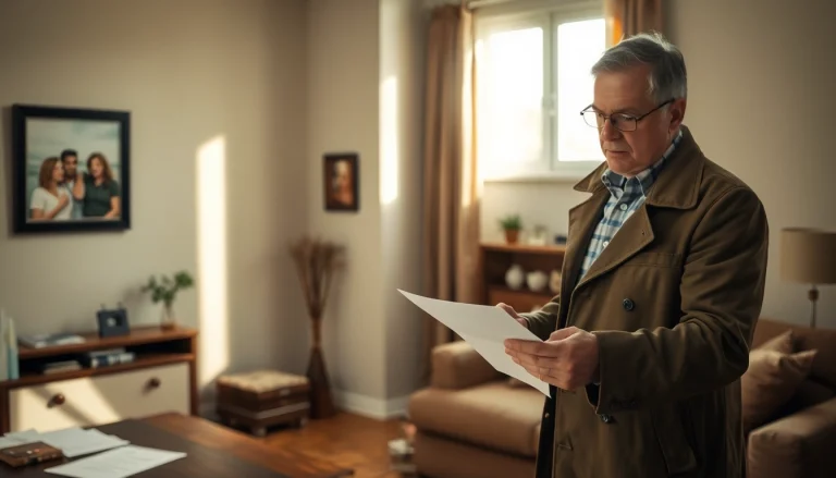 Cohabitation investigations seen through a private investigator examining evidence in a couple's living room.