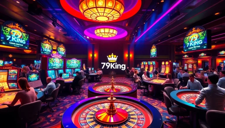 Experience thrilling gaming action at 79King's vibrant casino scene with engaging roulette and poker games.