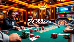 Experience high-stakes gambling action at SV388.com with exciting poker games and vibrant casino ambiance.