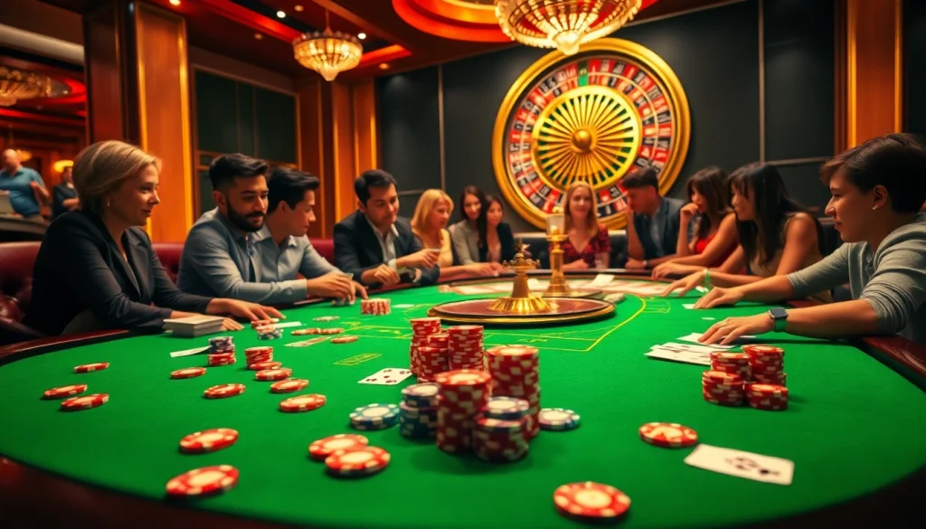 Experience the excitement of a high-stakes poker game at WW88 Casino, filled with vibrant chips and winning hands.