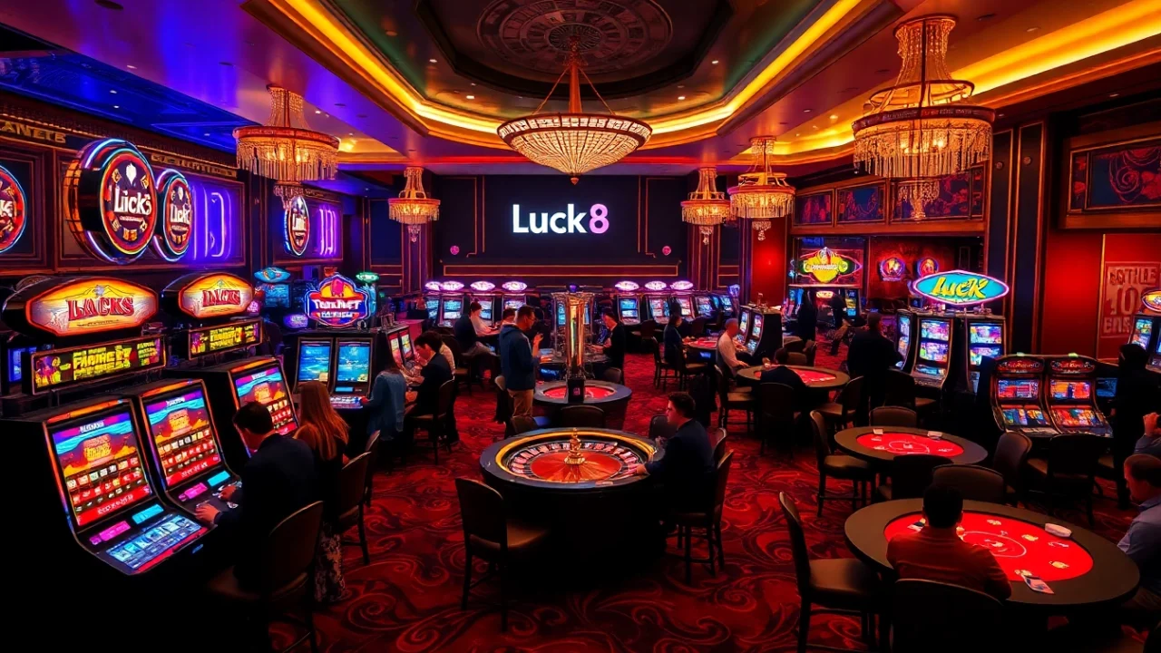 Experience the thrill of winning at Luck8's luxurious casino gaming tables.