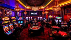 Experience the thrill of winning at Luck8's luxurious casino gaming tables.
