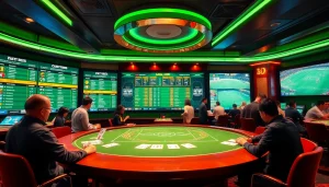 Experience the excitement of trang cá độ bóng đá uy tín with vibrant betting visuals featuring live games and professional gamblers.
