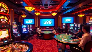 Engage with u88 casino excitement featuring slot machines, poker tables, and roulette.