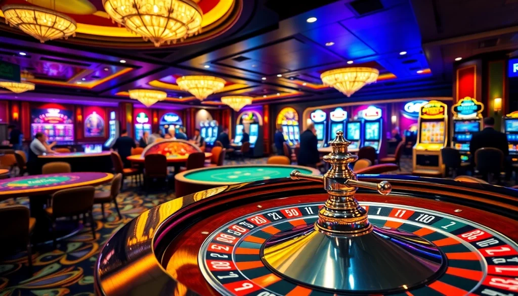 Exciting casino scene capturing a roulette wheel and GG88 branding, inviting gamblers to play.