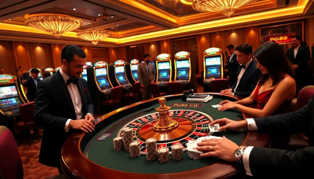 Experience the thrill of PG88 VIP gambling at a luxurious roulette table with upscale ambiance.