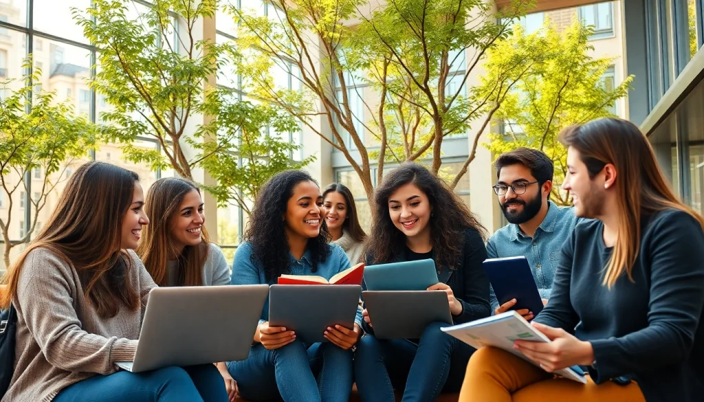 Students collaborating at Bahçeşehir University, illustrating the process to bahcesehir university apply.