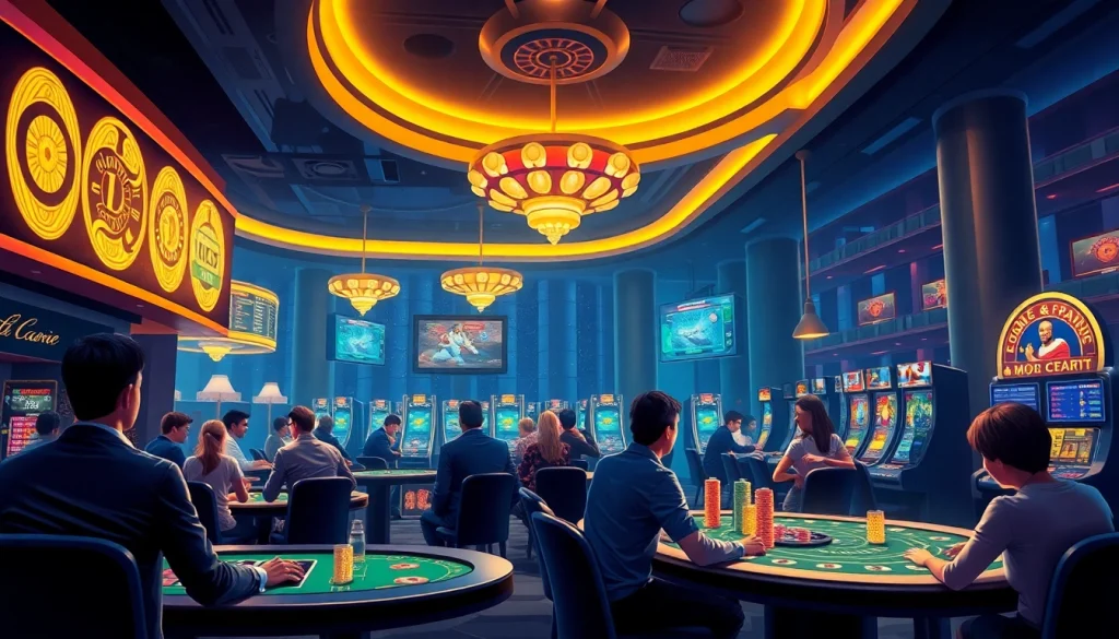 Experience excitement at winvn88.live with a vibrant online casino scene showcasing dynamic gaming interactions.