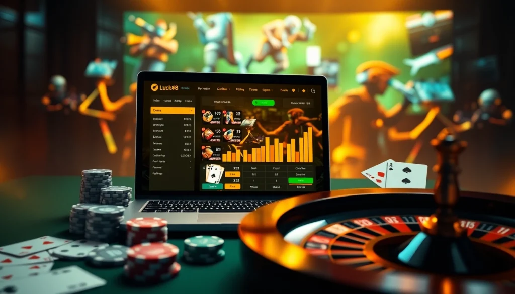 Experience the thrill of online gambling with Luck8's vibrant casino interface and engaging gameplay.