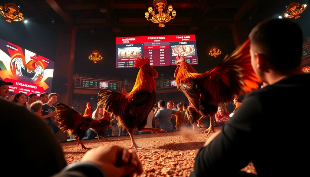 Experience live cockfighting excitement on dagawin.live with dynamic betting visuals.
