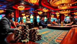 Experience the thrill of MK8 poker with vibrant chips and lively gamblers.