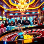 Excited players at a stylish casino table embrace the thrill of https://www.6l777.vip/ with poker chips and cards.