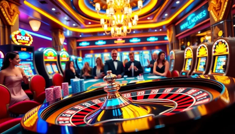 Excited players at a stylish casino table embrace the thrill of https://www.6l777.vip/ with poker chips and cards.