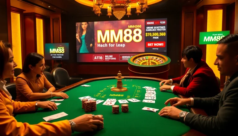 Experience thrilling gameplay at MM88 with luxurious poker tables and high-stakes excitement.