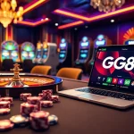 Experience the thrill of gambling at GG88 with vibrant casino tables and exciting slot machines.