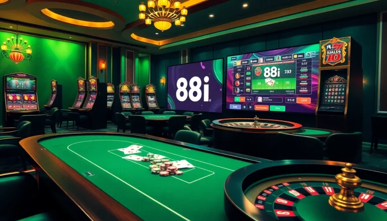 Gamblers enjoying the exciting features of 88i's online casino with vivid gaming interfaces.