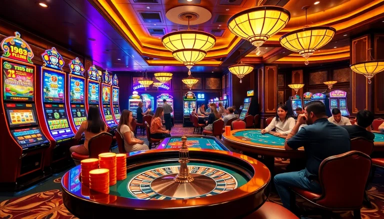 Experience the thrill of gaming tại 789club with players enjoying blackjack, roulette, and slot machines.
