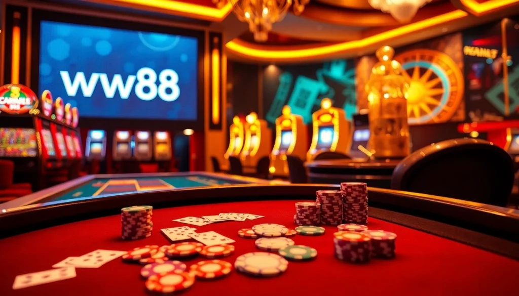 Experience the excitement of online gambling with ww88 in a luxurious casino setting